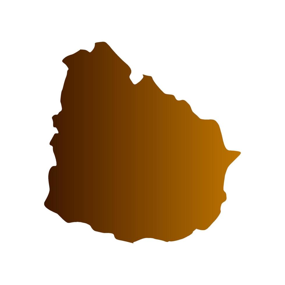 Uruguay map illustrated vector