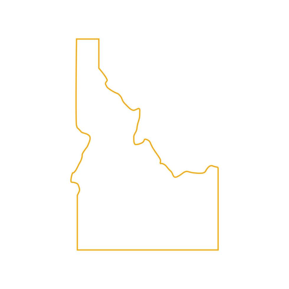 Idaho map on white background vector