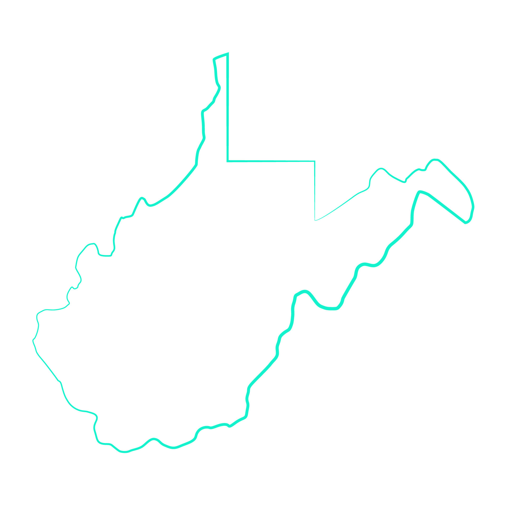West Virginia map illustrated 8539864 Vector Art at Vecteezy