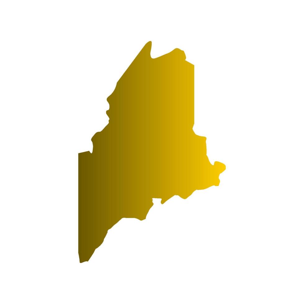 Maine map on white background vector