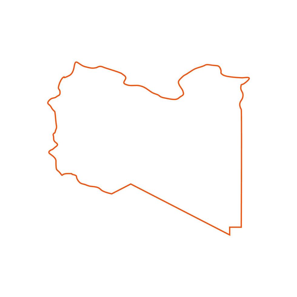 Libya map on white background vector