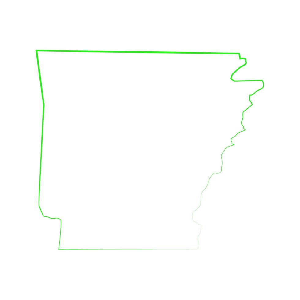 Arkansas map on white background vector