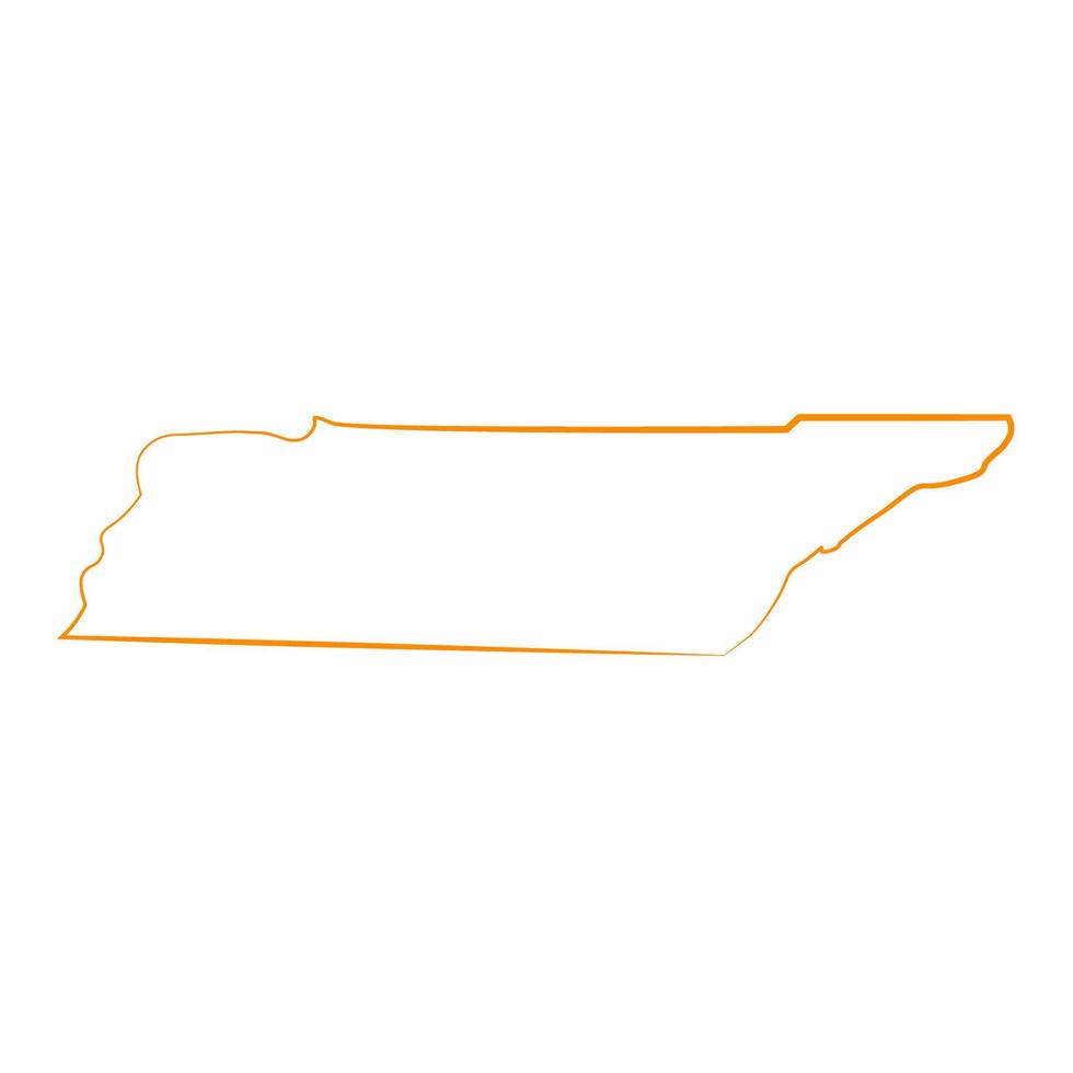 mapa de tennesse ilustrado vector