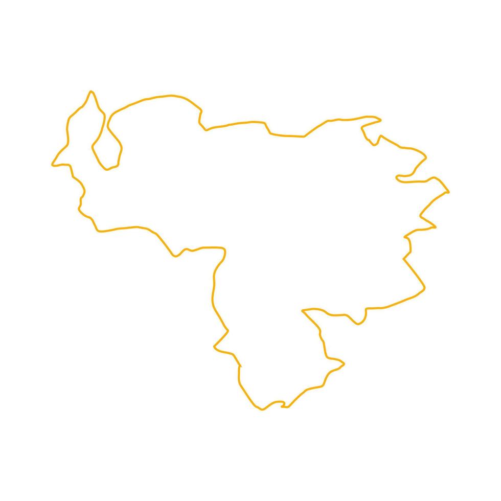 Venezuela map illustrated vector