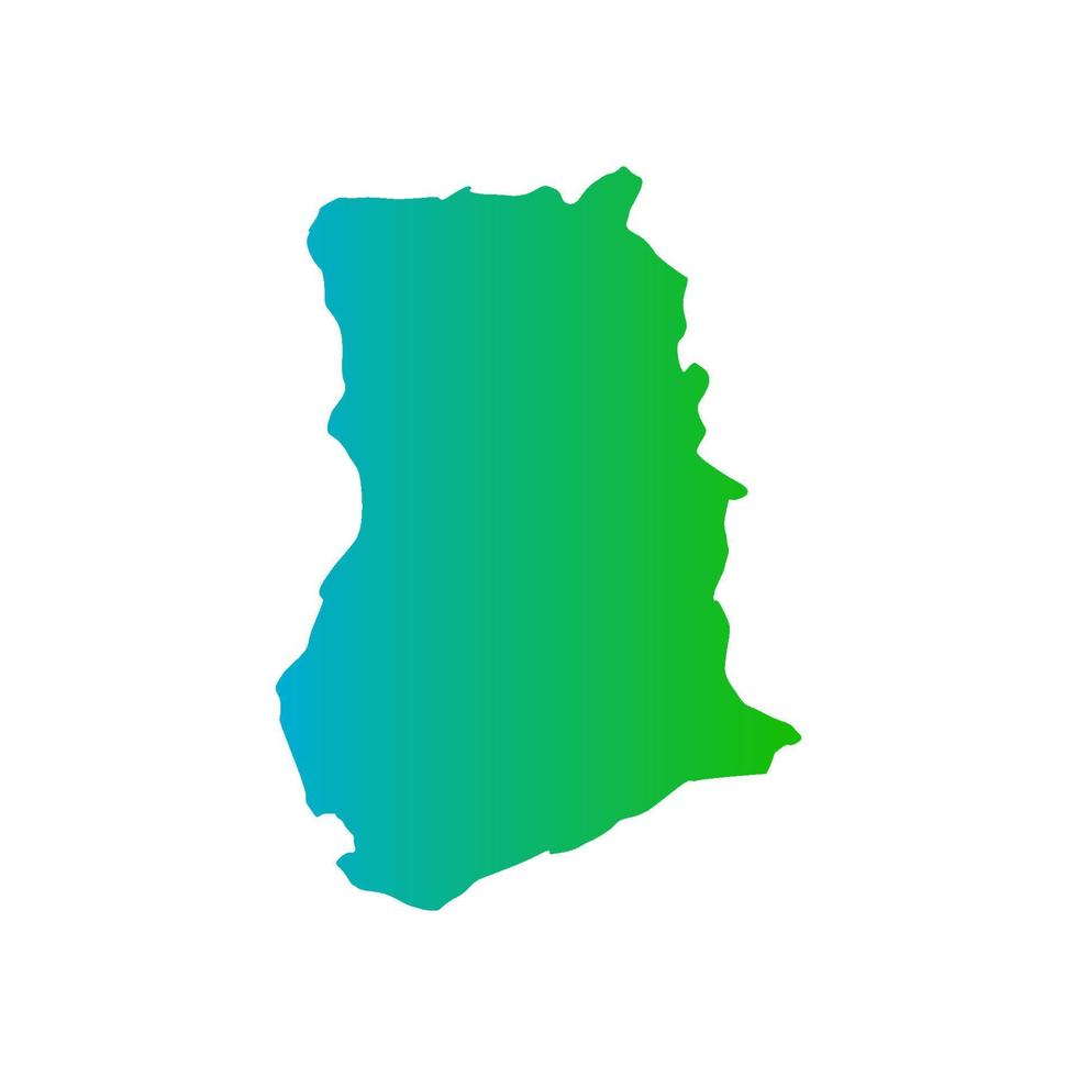 Ghana map on white background vector