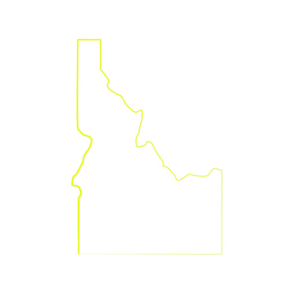 Idaho map on white background vector