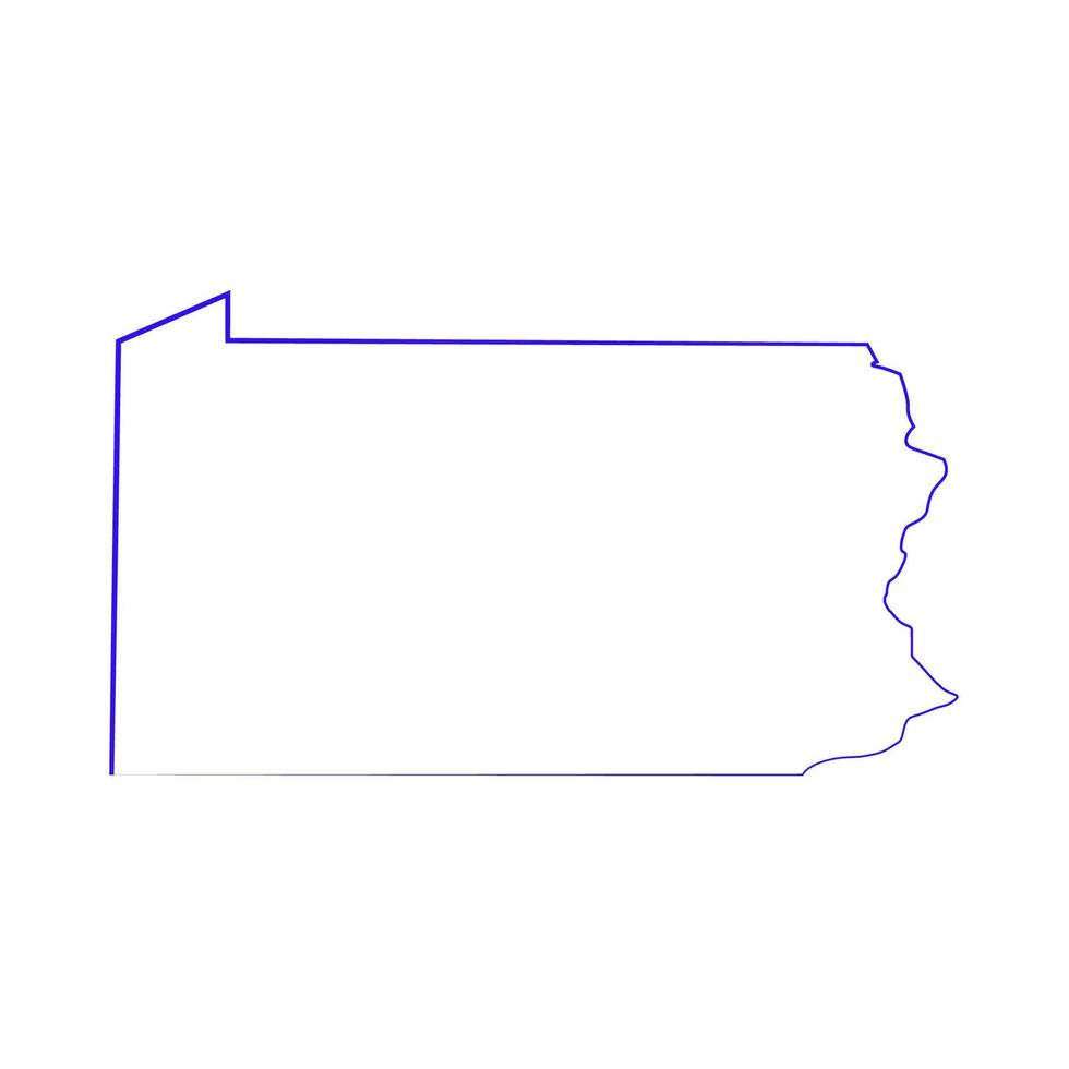 Pennsylvania map on white background vector