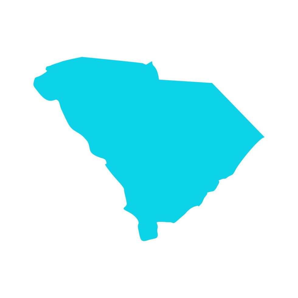 South Carolina illustrated map vector
