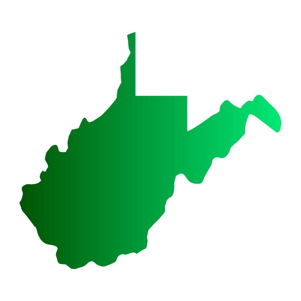 West Virginia map illustrated vector