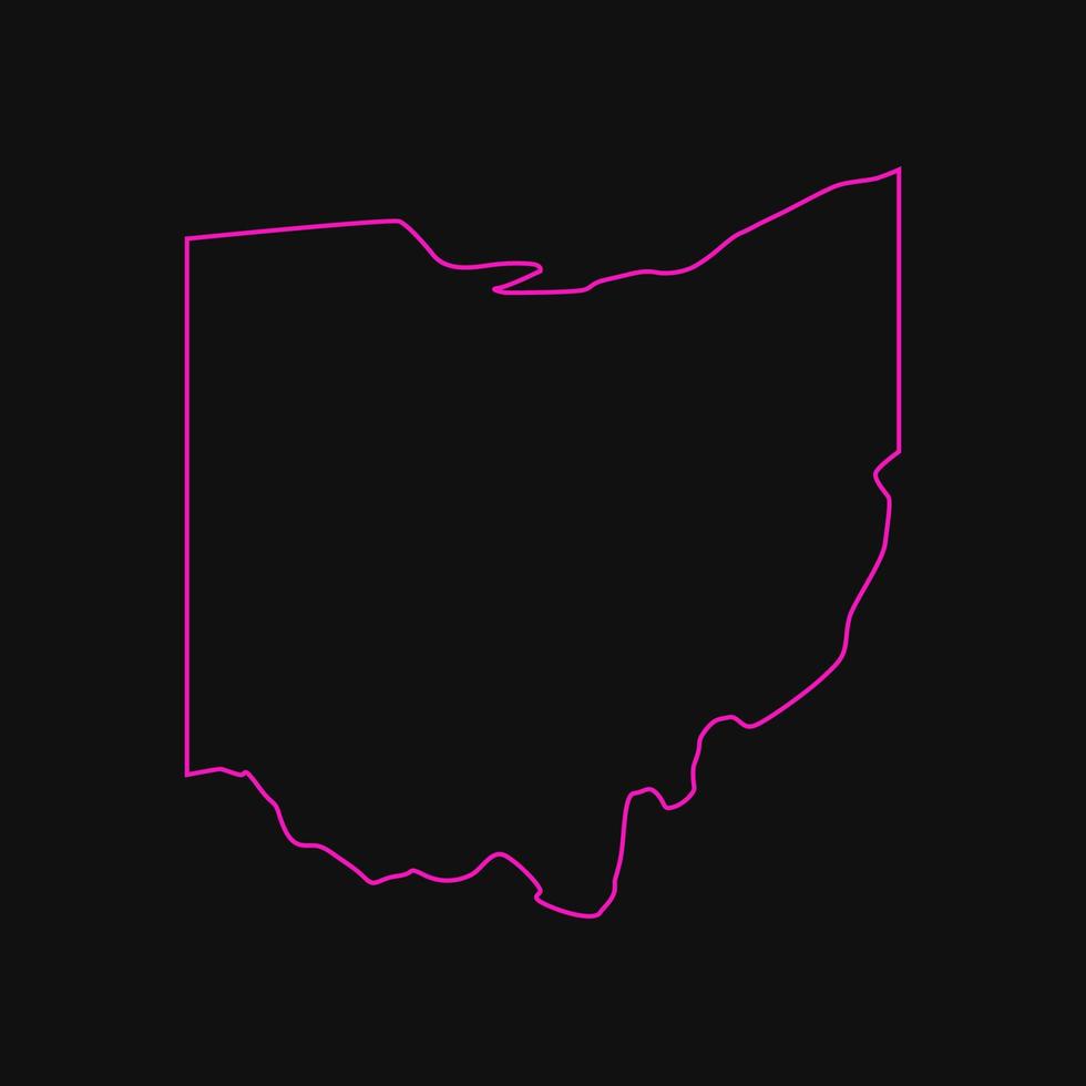 mapa de ohio ilustrado vector