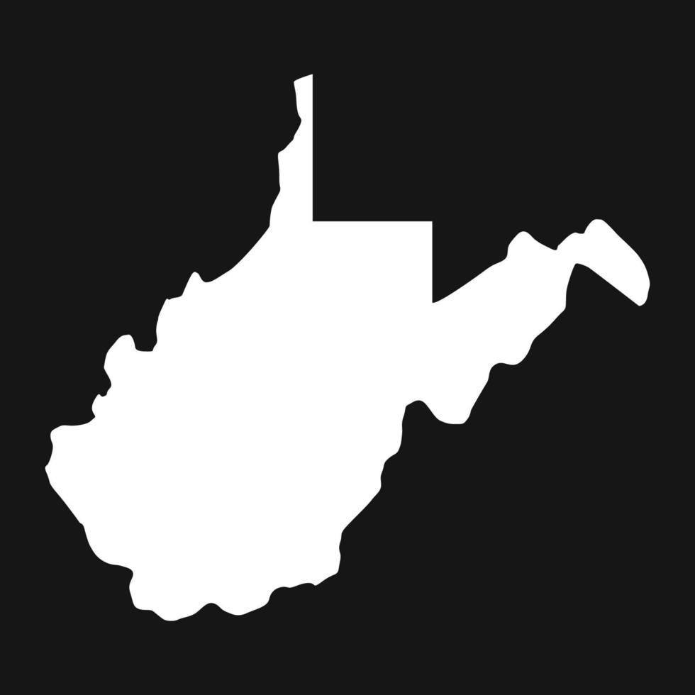 West Virginia map illustrated vector