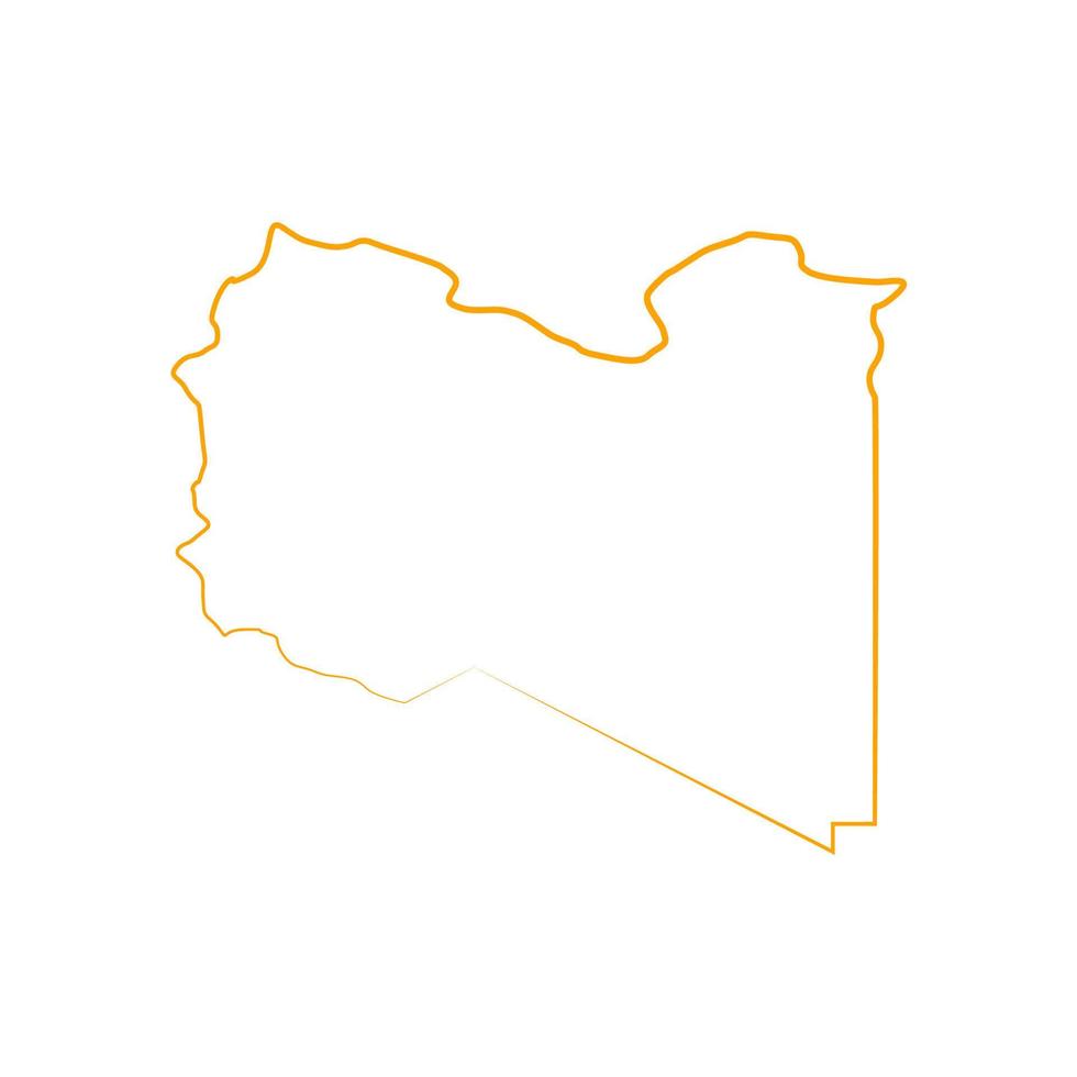 Libya map on white background vector