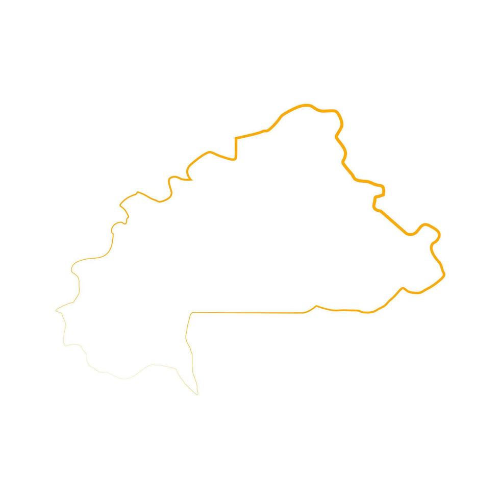Burkina faso map on white background vector