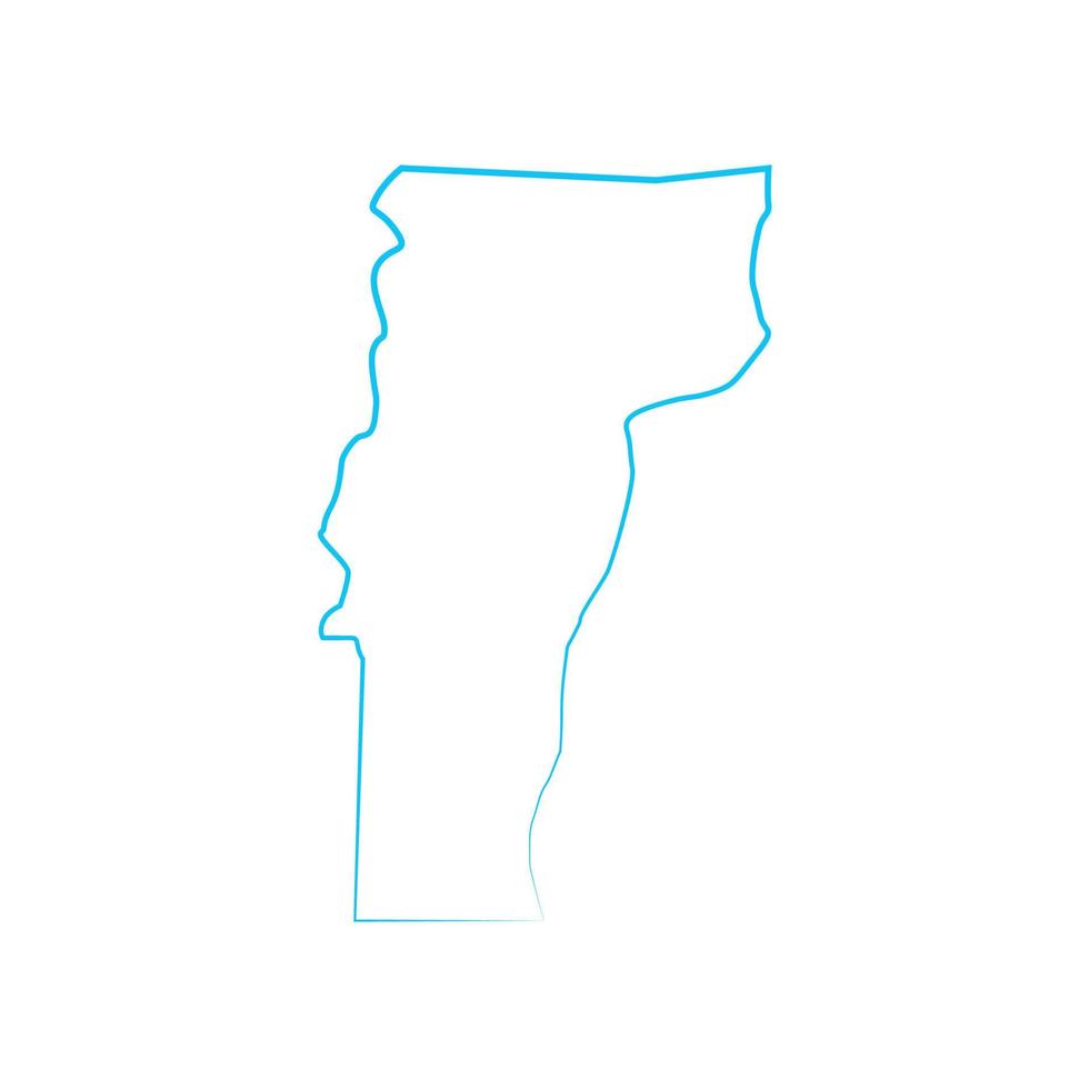 mapa ilustrado de vermont vector