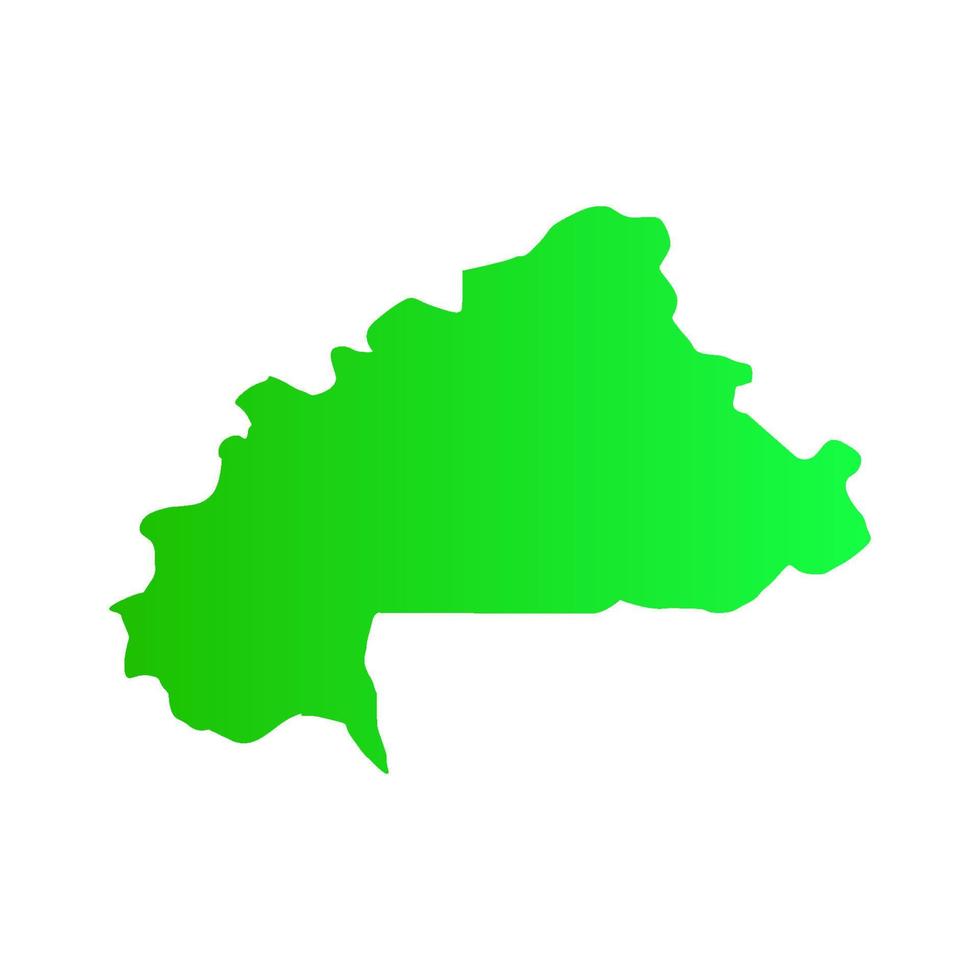 Burkina faso map on white background vector