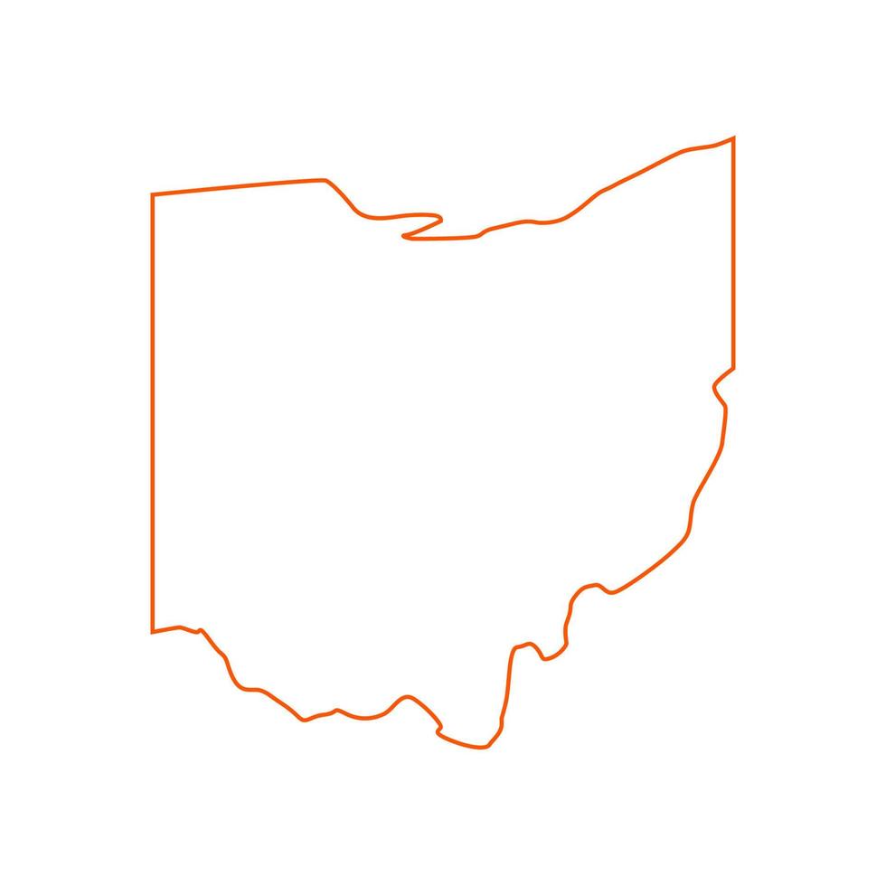 mapa de ohio ilustrado vector