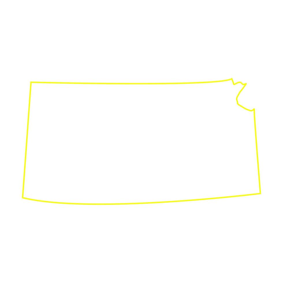 Kansas map on white background vector