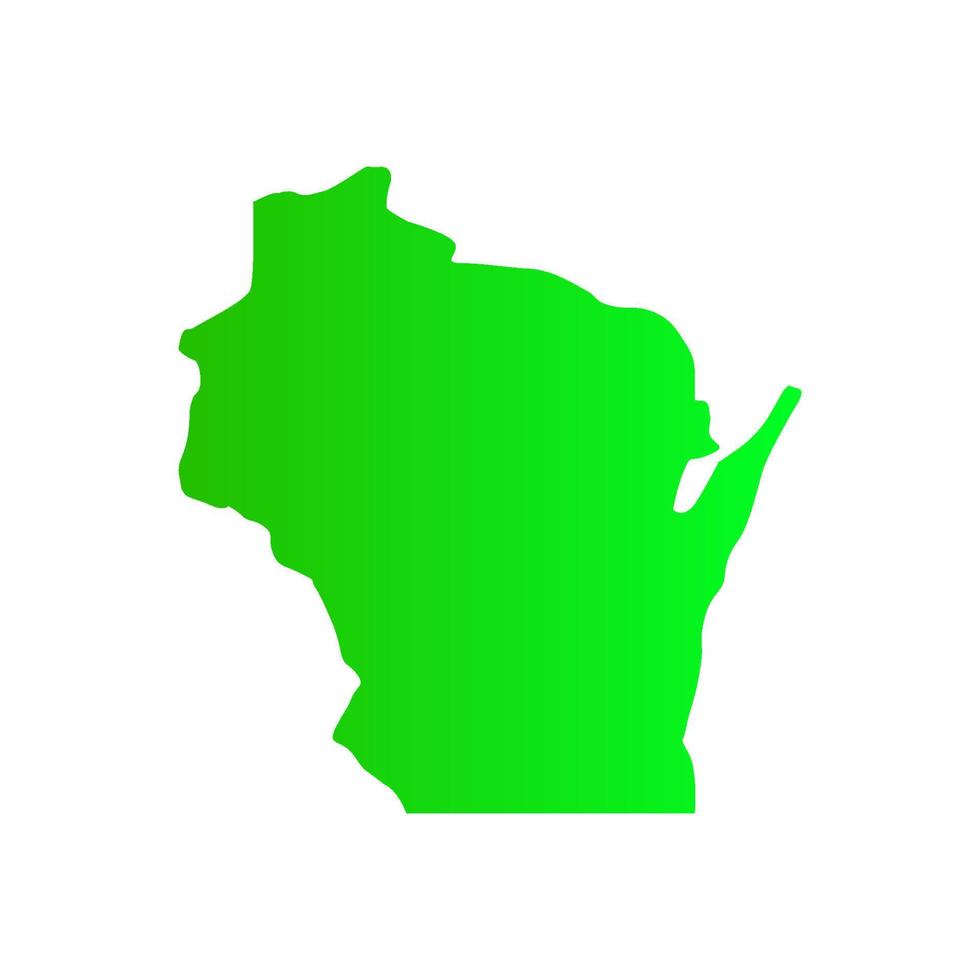 mapa de wisconsin sobre fondo blanco vector