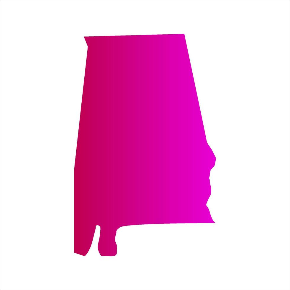 Alabama map on white background vector