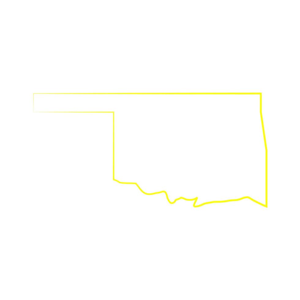 Oklahoma map illustrated vector