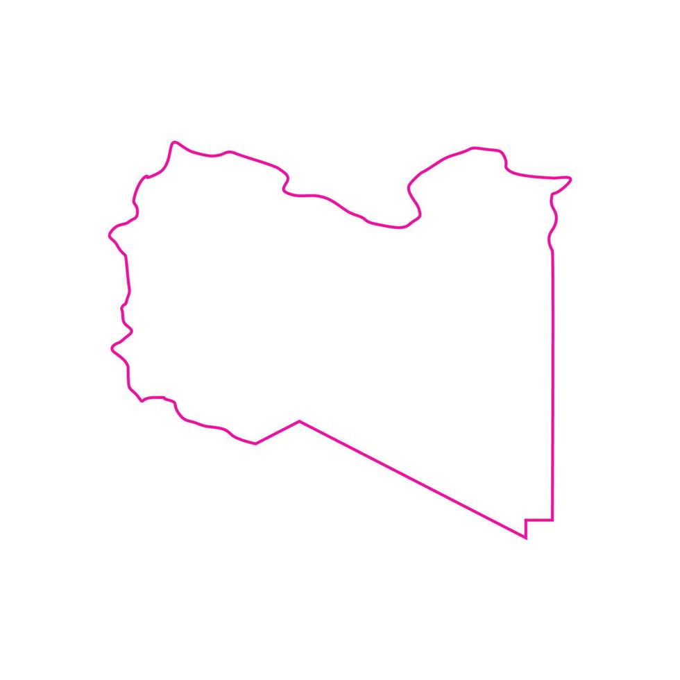 Libya map on white background vector