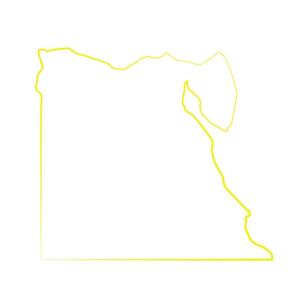 Egipto mapa sobre fondo blanco. vector