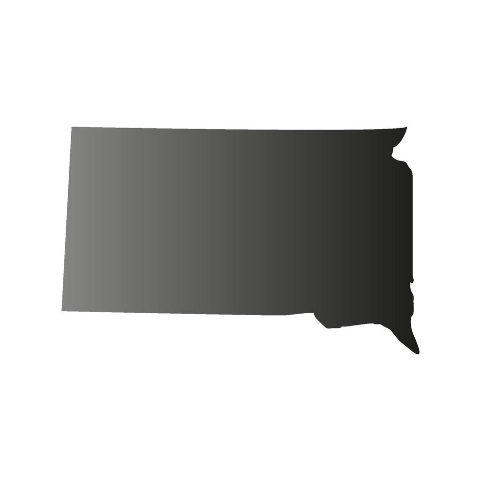 South Dakota map illustrated vector