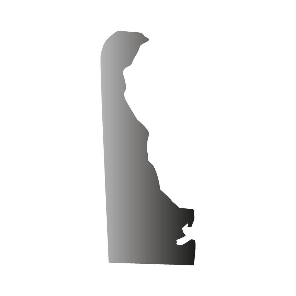 Mapa de Delaware sobre fondo blanco. vector