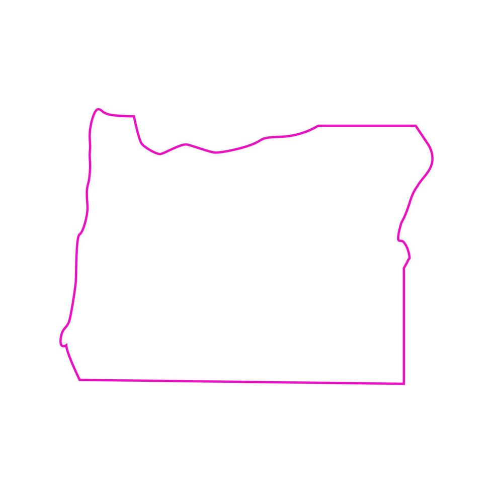 Oregon map on white background vector