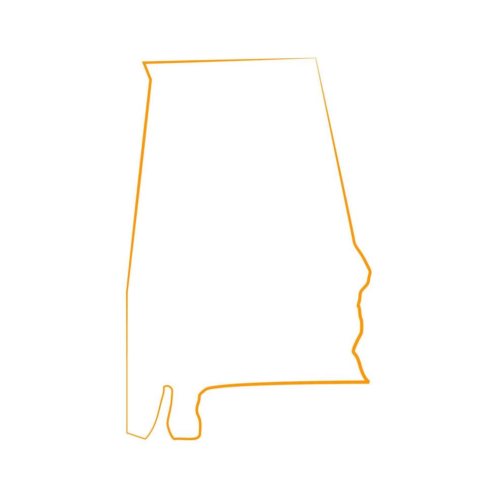 Alabama map on white background vector