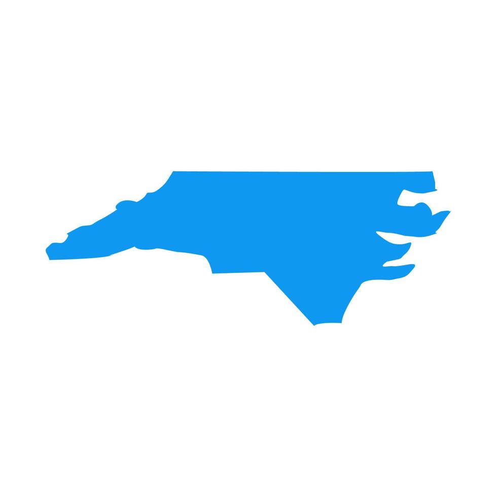 North Carolina map illustrated vector