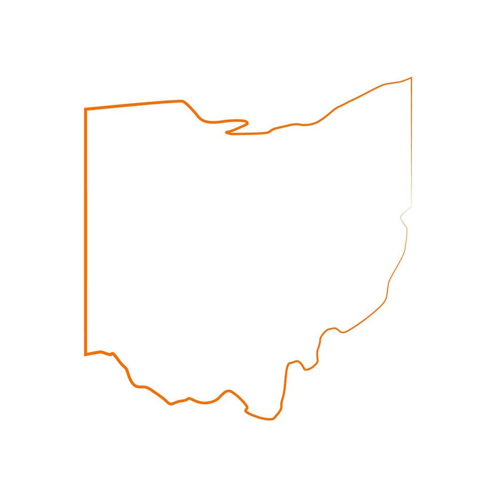 Ohio map illustrated vector