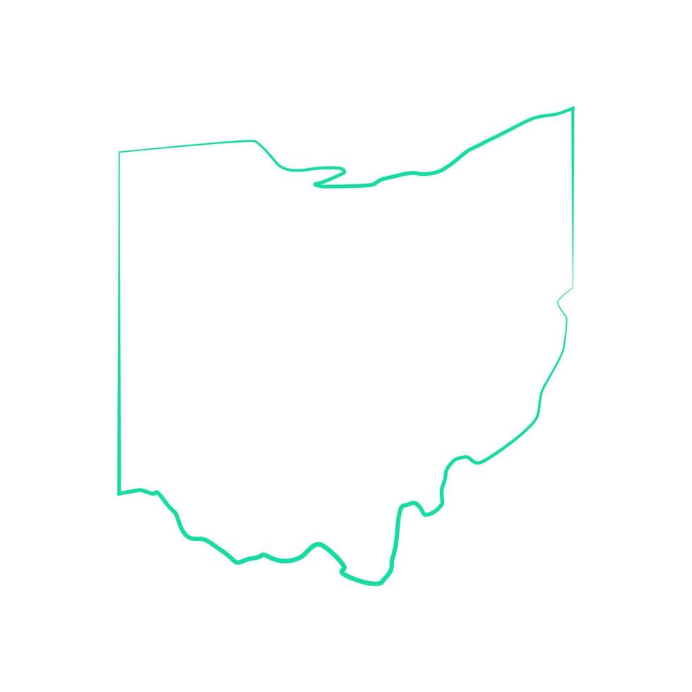mapa de ohio ilustrado vector