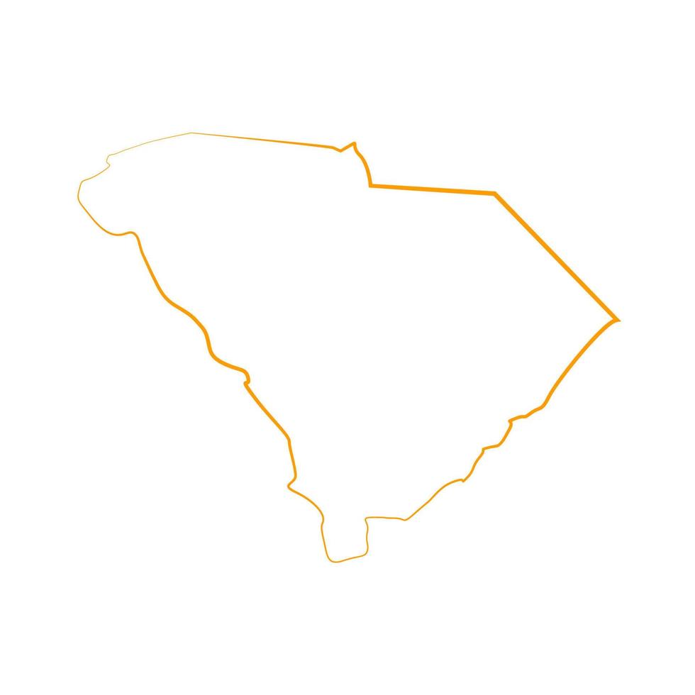 South Carolina illustrated map vector