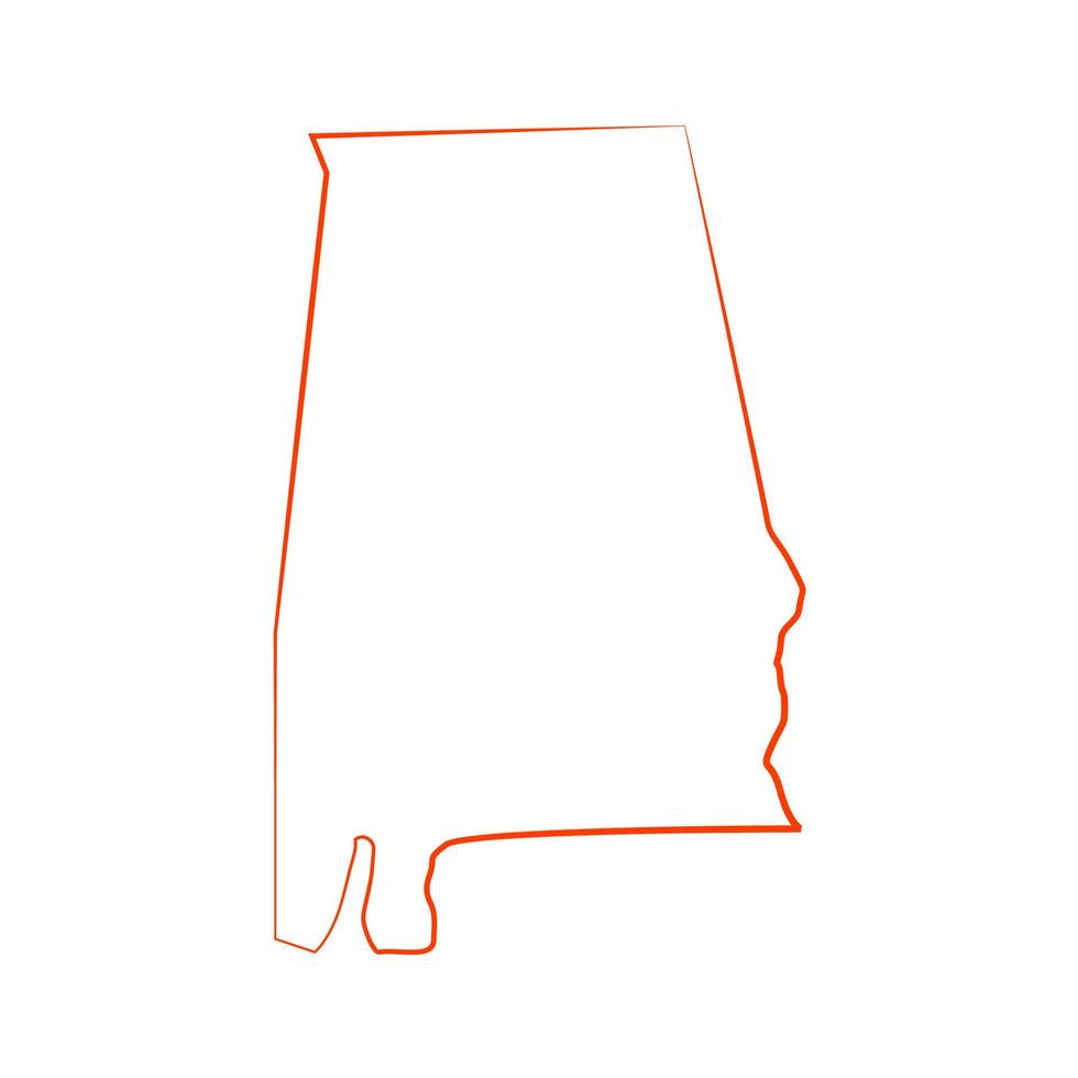 Alabama map on white background vector