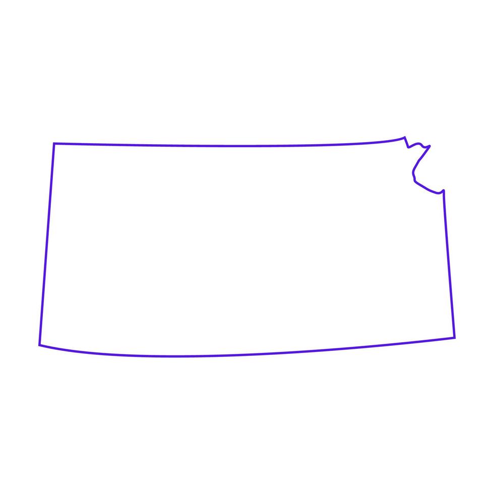 Kansas map on white background vector