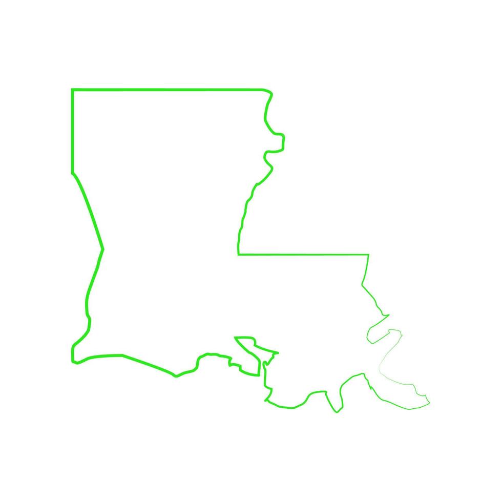 Louisiana map on white background vector