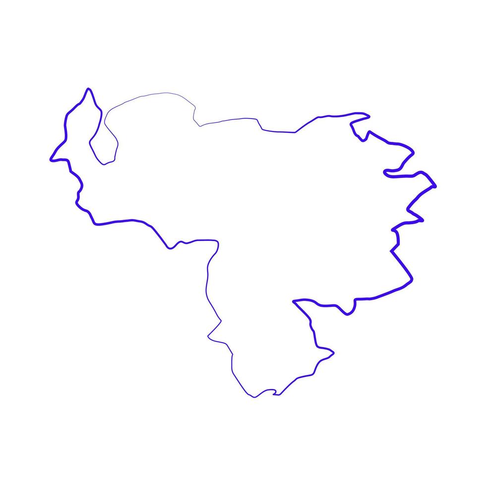 Venezuela map illustrated vector