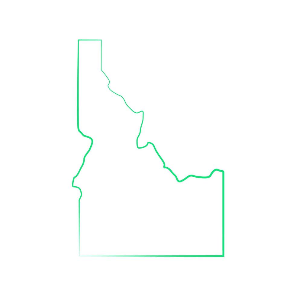 Idaho map on white background vector