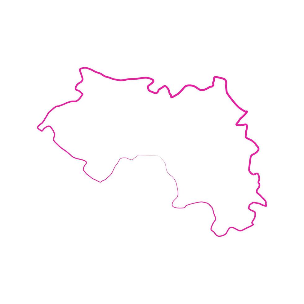 Guinea map on white background vector