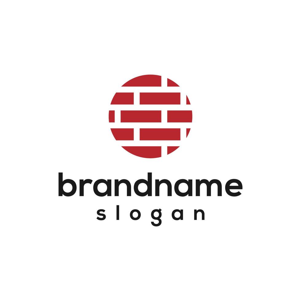 Vector graphic of brick logo design template