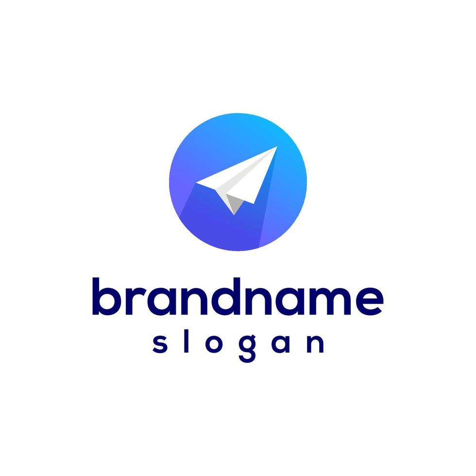 Vector graphic of paperplane logo design template