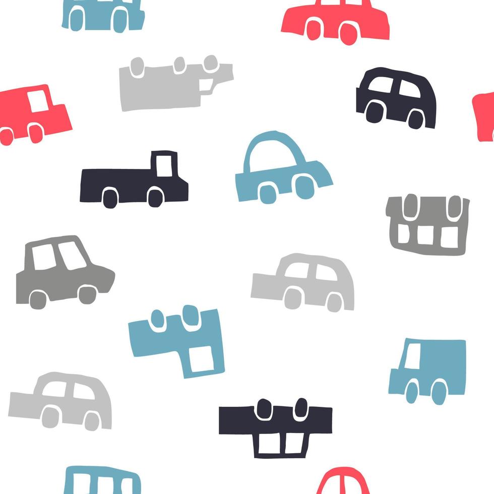 Cars seamless repeat pattern print vector