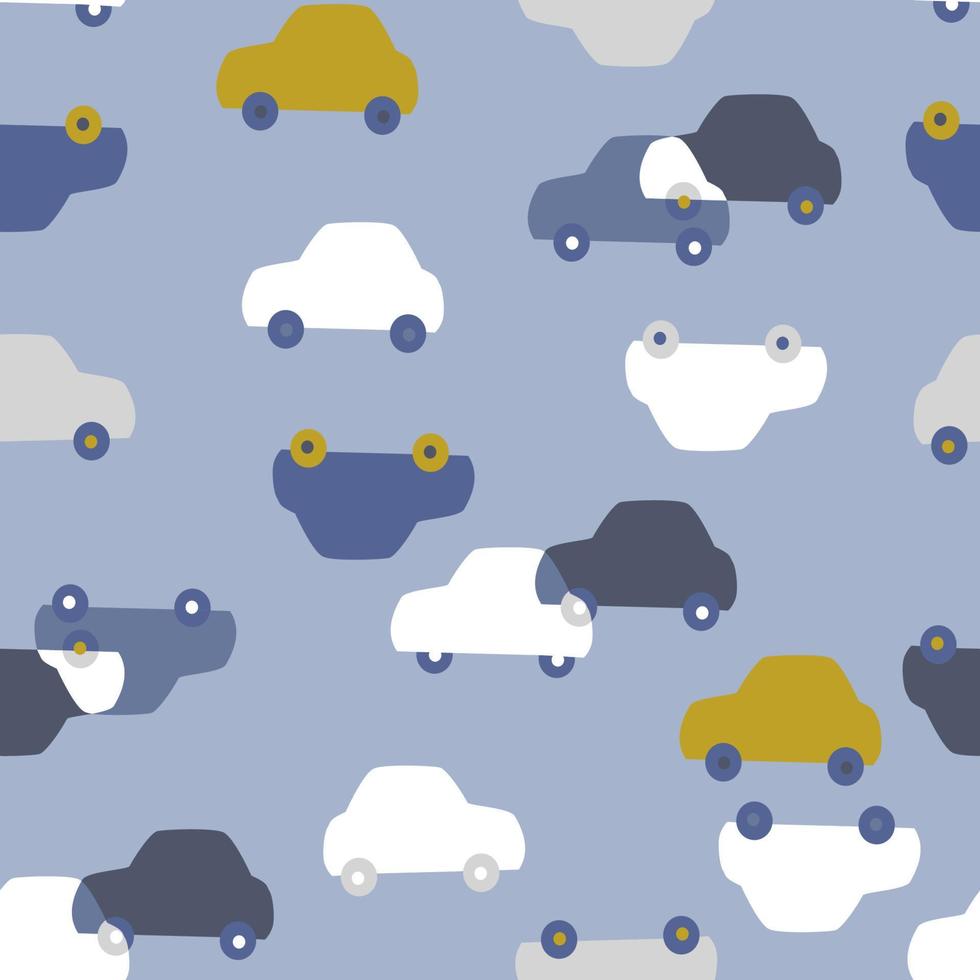 Cars seamless repeat pattern print vector