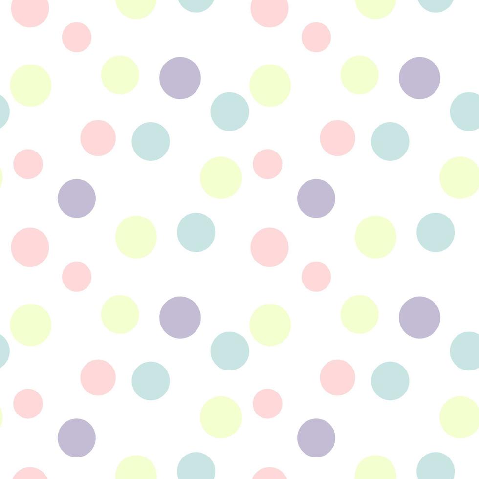 Pastel polka dot seamless pattern vector