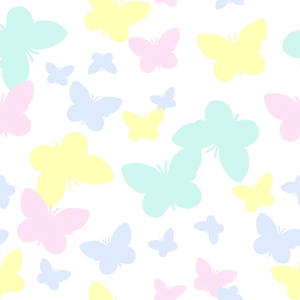 Butterflies repeat seamless pattern print vector