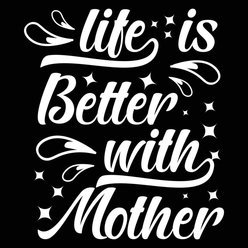 Typography mother t-shirt design, mom lover, graphic element vector