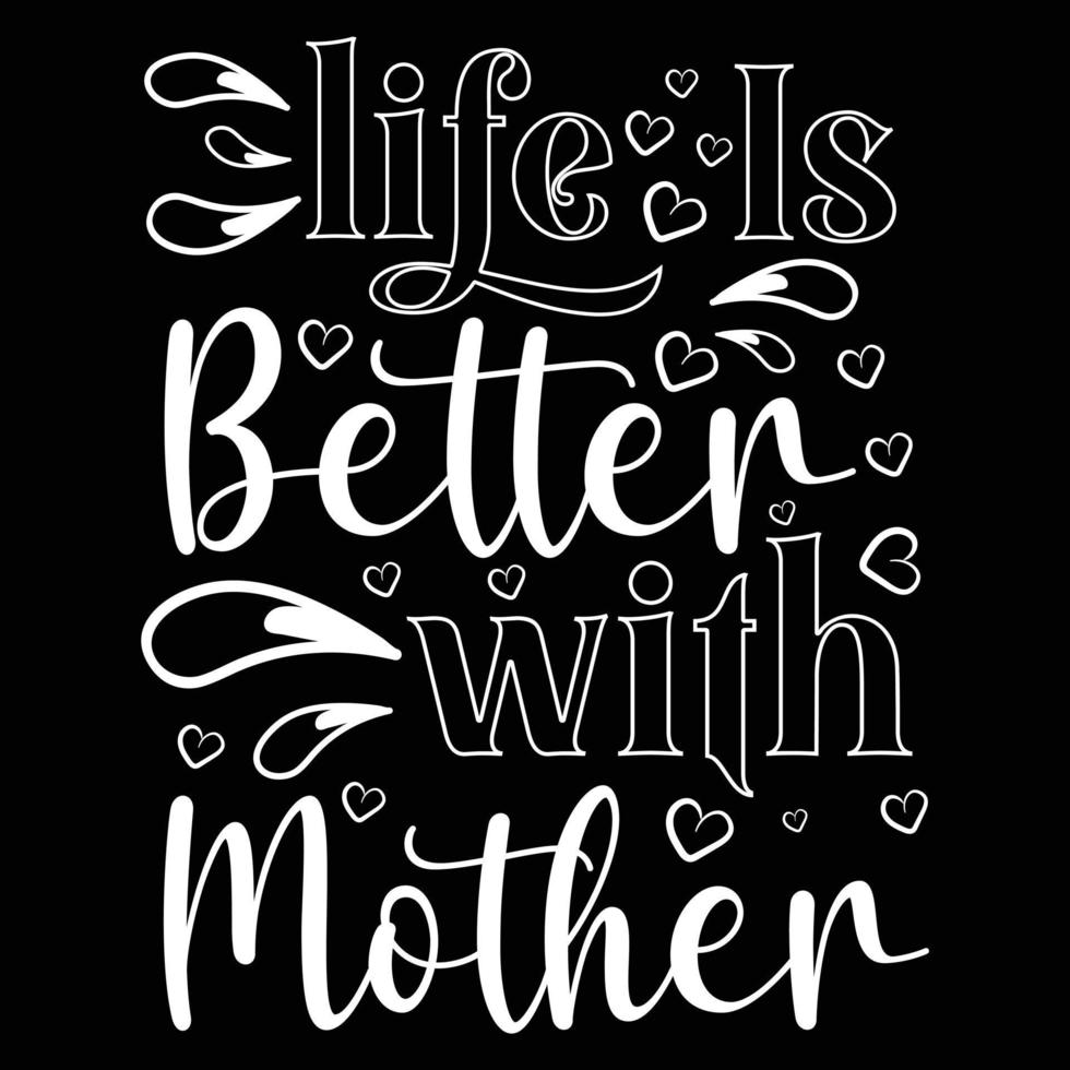 Typography mother t-shirt design, mom lover, graphic element vector