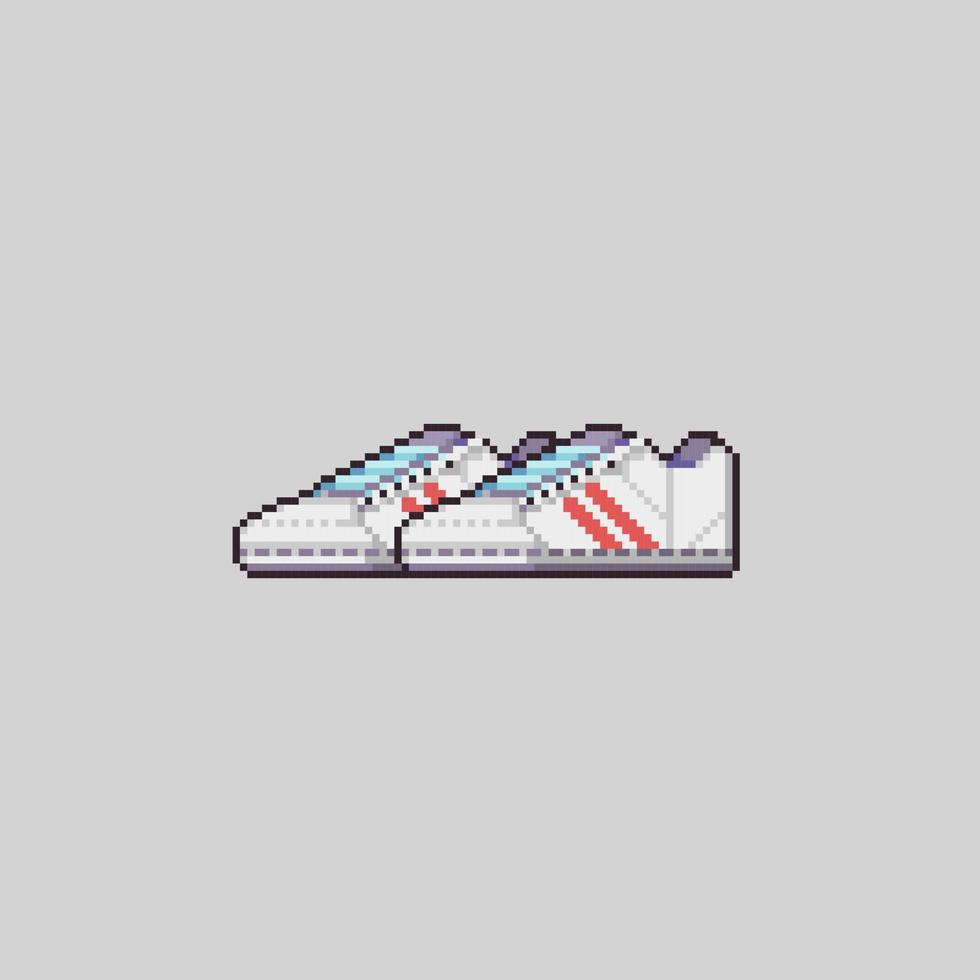 ilustración de zapatillas de deporte de vector pixel art