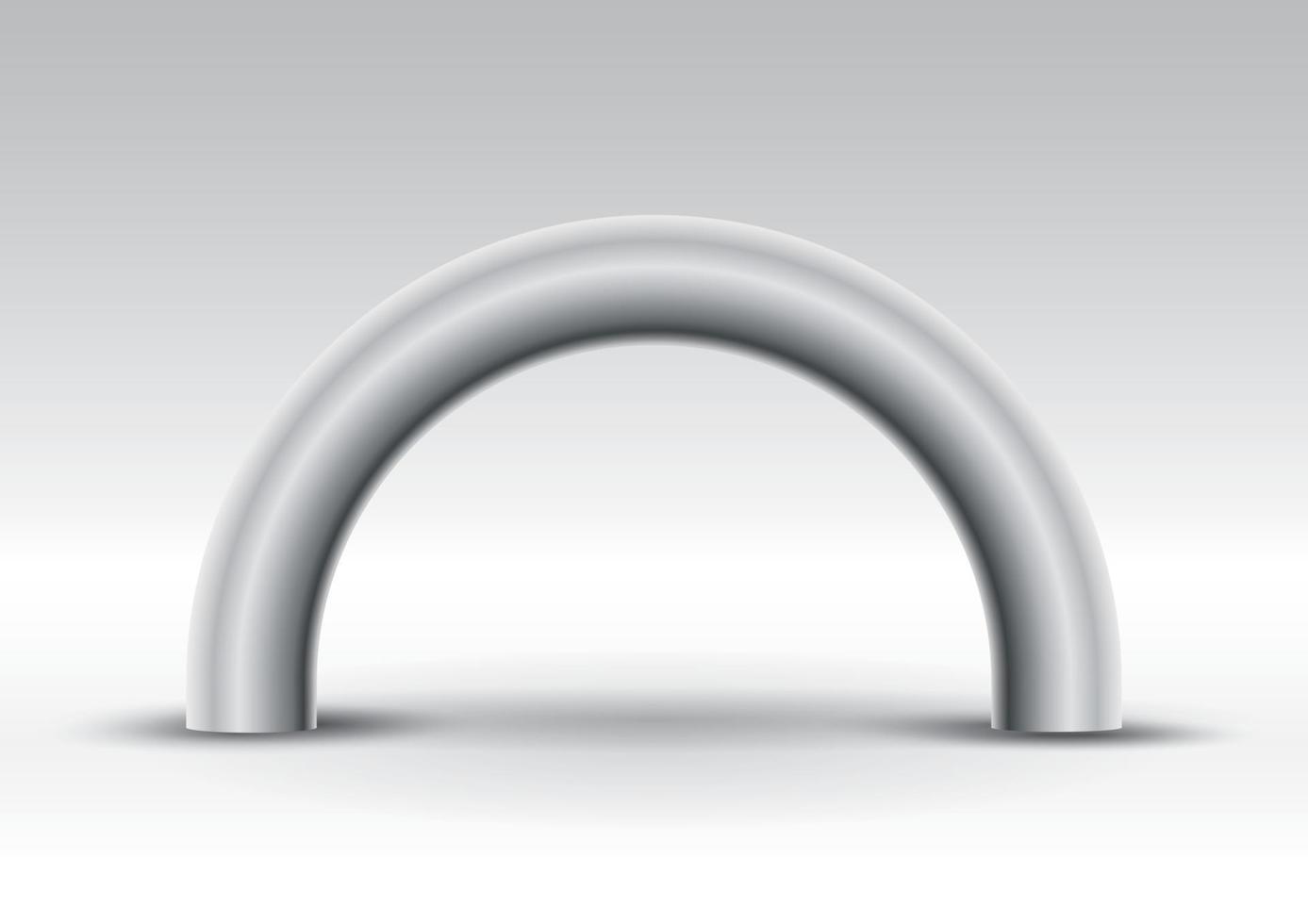 Arch Tube 3d gate entrance exhibition vector editable with modern style on isolated background